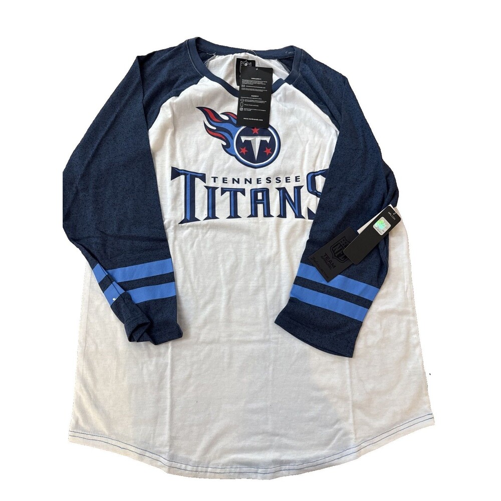 Tennessee Titans NFL Team Apparel Raglan Shirt White Size XL NEW WITH TAG Icer